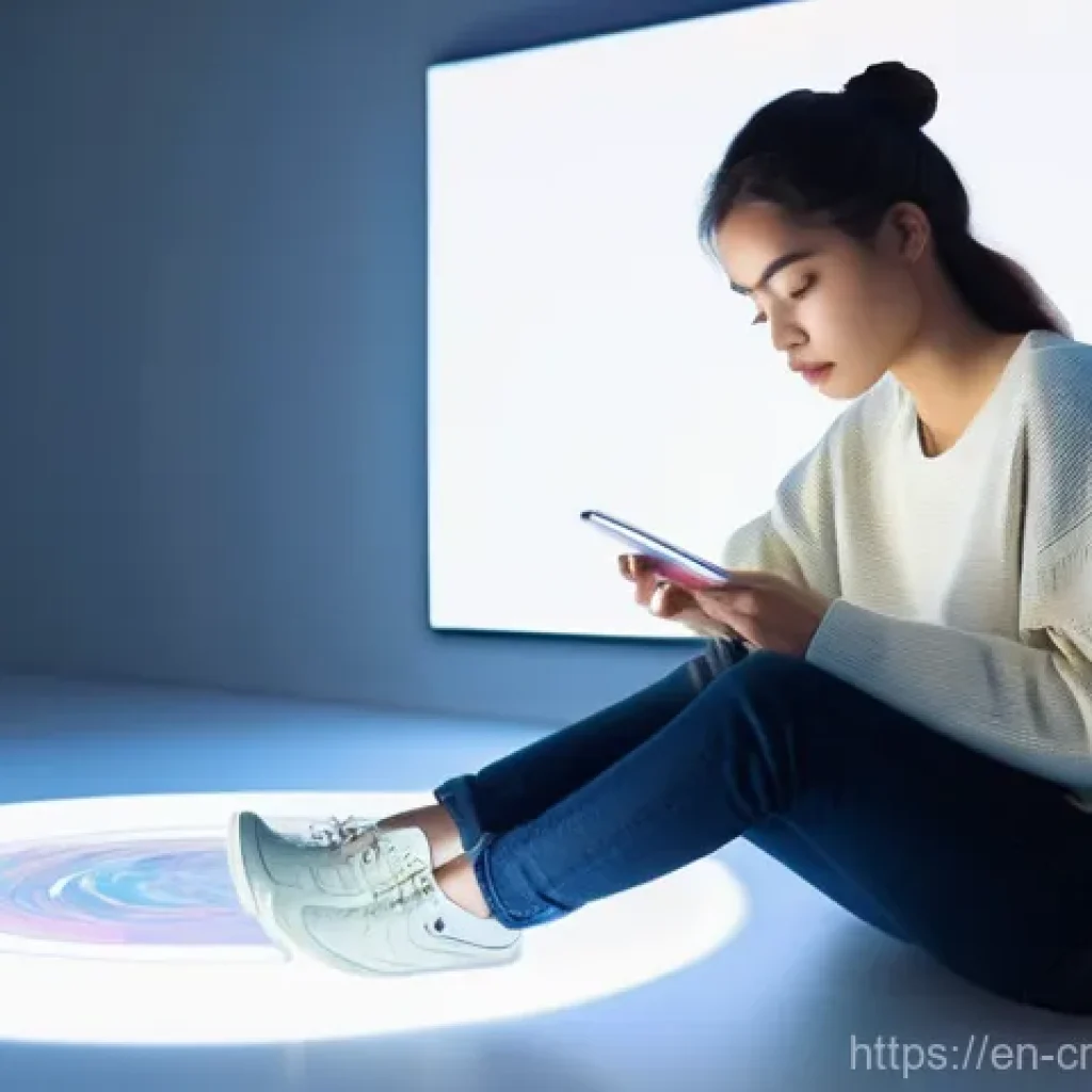 AI와 저작권 새로운 법적 도전 - **Prompt:** A young female artist, mid-20s, with a thoughtful expression, seated at a modern digital...